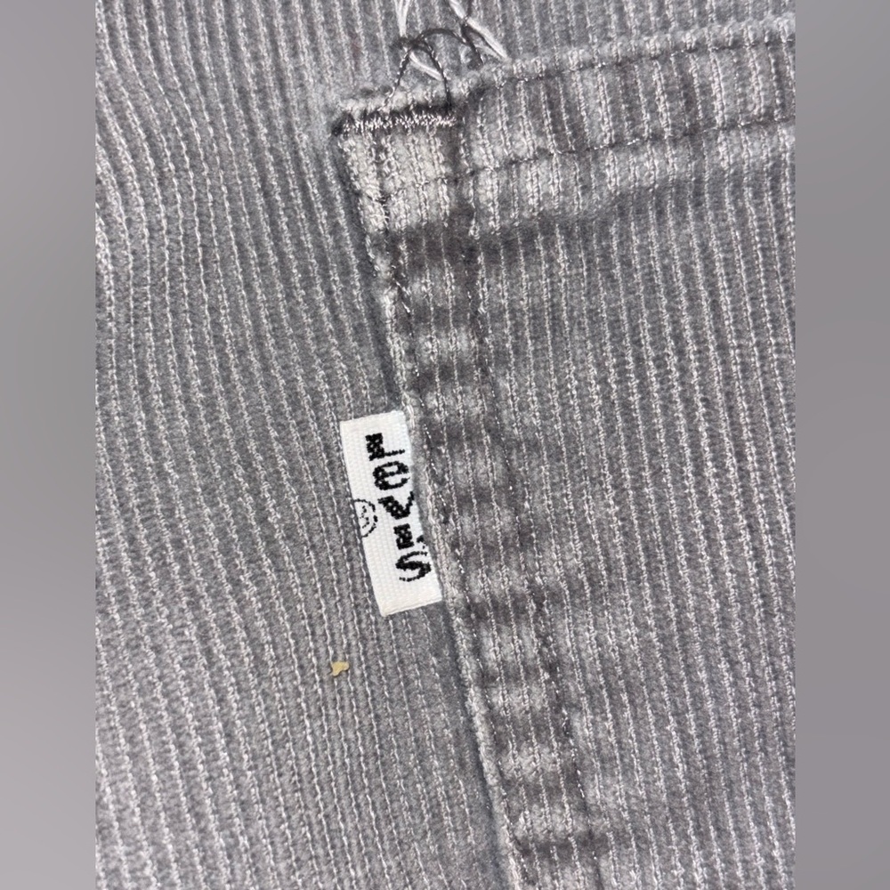 Vintage 70-80s Levis 513 Gray Corduroy Pants Size 32x32 Men Made USA Talon Zip - Picture 8 of 12